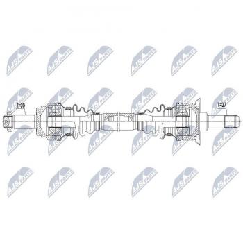 Árbol de transmisión NTY NPW-BM-091, compatible y de alta resistencia