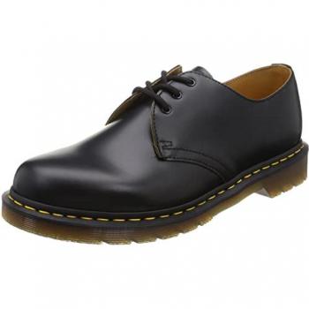 Dr. Martens 1461 Unisex Smooth Leather Lace-Up Boots in Black Size 47