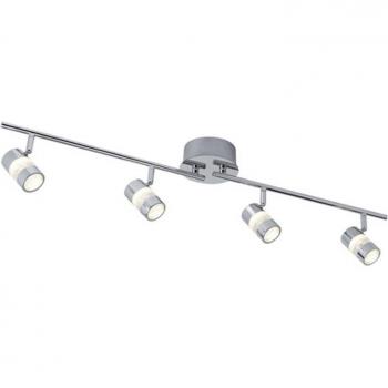 Barra de focos Bubbles LED de techo, Metal Chrome, acrílico, 4 bombillas, IP44, 16cm
