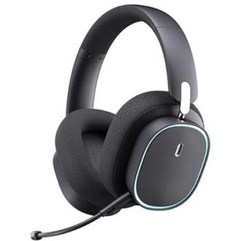 Auriculares Gaming Inalámbricos Baseus GH02 con Micrófono, Bluetooth 5.3, Controlador de 40mm, RGB, Over-Ear, 2.4G/Cable