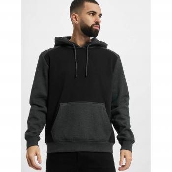 Urban Classics Men's 2-Tone Fake Raglan Hoodie Black/Dark Brown