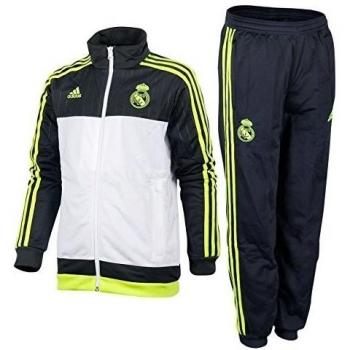 adidas Real Pes Suit Y - Chándal para niño, color gris / lima / blanco, talla 176