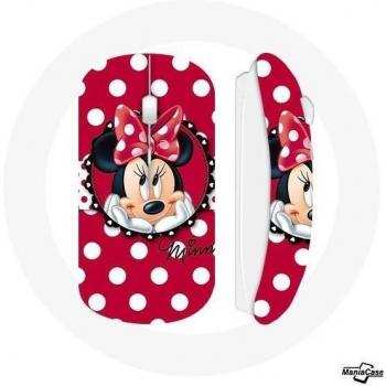 Mouse inalámbrico Minnie Mouse rojo con diseño de dibujos animados