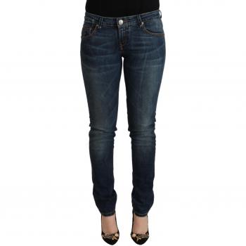 Acht Blue Washed Cotton Slim Fit Denim Low Waist Jeans - W29