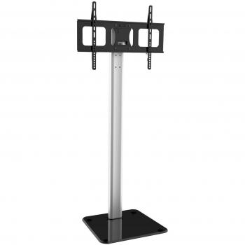 Soporte de Piso para TV LCD/LED/Plasma 32-70 en Aluminio, Capacidad 50 kg, Color Negro y Plata