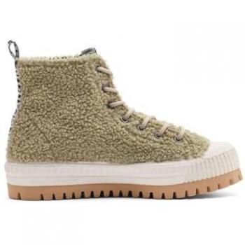 Duuo Women's Green Lace-Up Soft Sneakers