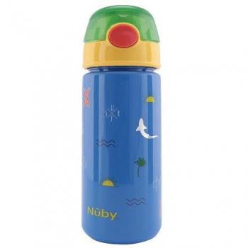 Nûby Surf Blue Push Button Cup with Soft Straw 540ml