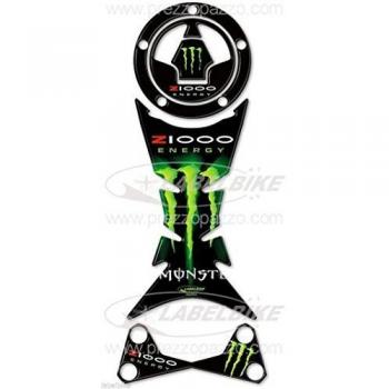 KIT DE PEGATINAS RESINA GEL 3D Z1000 compatible MOTO KAWASAKI Z 1000 hasta 2009