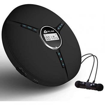 KLIM Discman – Reproductor CD portatil con batería Interna - Incluye Auriculares KLIM Fusion - CD Player Mini Compacto, Personal, Compatible con CD-R, CD-RW y MP3 2022 - Negro
