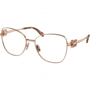 Miu Miu Mu 50xv Col. ZVF1O1 Donna Pilot Oro Eyewear, Female, Yellow, Size: 54 MM Stylish Eyeglasses