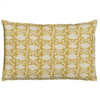 Cojín de Algodón Beige Mostaza 60 x 40 cm