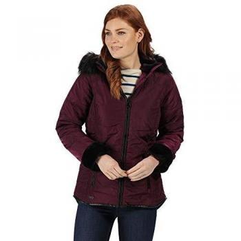 Regatta Whitley - Chaqueta de invierno con capucha para mujer, repelente al agua y protección térmica, Mujer, Chaquetas acolchadas, RWN142 8PZ12L, morado, 40