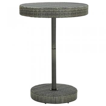 vidaXL Grey Poly Rattan Garden Table 75.5x106 cm