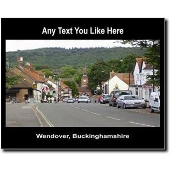 Wendover, Buckinghamshire, UK tamaño grande de personalizado de tu propio diseño con texto en inglés