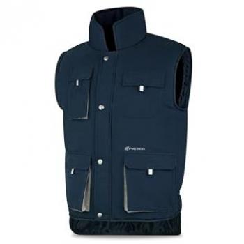 Chaleco Multibolsillo Heim Azul XXL para Climas Fríos