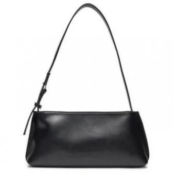 Calvin Klein Embossed Logo Black Shoulder Bag for Women
