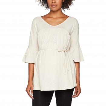 MAMALICIOUS Mlhazala 3/4 Jersey Top V, Blusa Premamá para Mujer, Gris