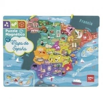 Puzzle Educativo Magnético de España 50 Piezas APLI 18893