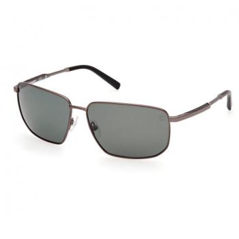 Timberland TB00010 Men's Polarized Rectangular Sunglasses Matte Dark Nickel/Green