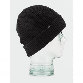 Gorro de punto Volcom Sweep - Negro, Talla Única, tejido suave, diseño clásico, logo bordado