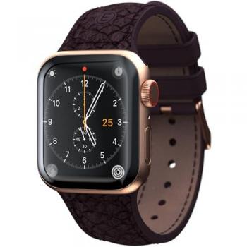 Correa de cuero vegano para smartwatch Apple Watch 40/41mm - Violeta, resistente al sudor