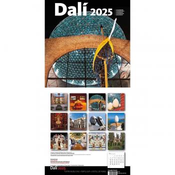 Cal. 2025 Paret (30x30 cm) Dalí VV.AA. TRIANGLE POSTALS LIBRO 1970 - Producto: Calcomanía de pared, Tamaño: 30x30 cm, Diseño: obra de