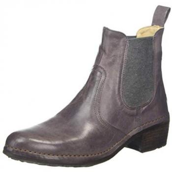 Botines de Cuero Neosens S3077 Dakota con Tacón para Mujer Color Zinc/Médoc