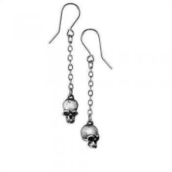 Pendientes Góticos de Alchemy - Deadskull - para Mujer - Plateados