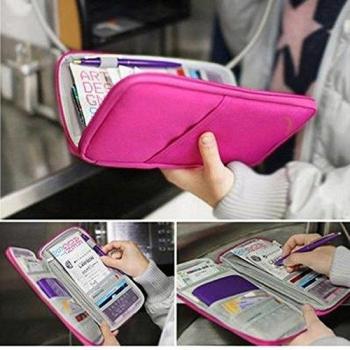 VKTECH® Funda Cartera de Pasaporte Documentos Tarjetas de Viaje Bolso de Organizardor