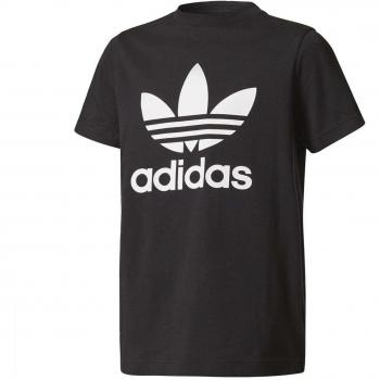 adidas J TRF Tee Camiseta, Niños, Negro / Blanco, 140