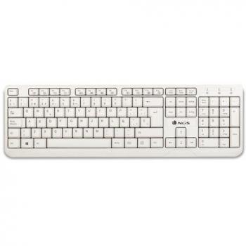 Teclado Spike - 105 Teclas - Multimedia - Membrana - Color Blanco