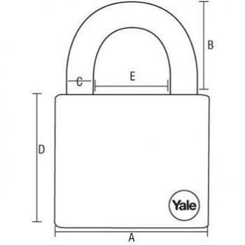 YALE Y90S/45/129/1 Candado de Seguridad, 45 mm