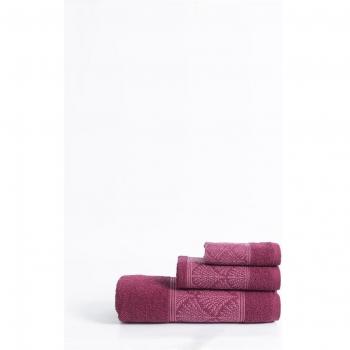 Juego de Toallas Jacquard Valle Burdeos