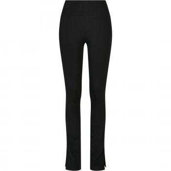 High Waist Black Side Slit Leggings for Women