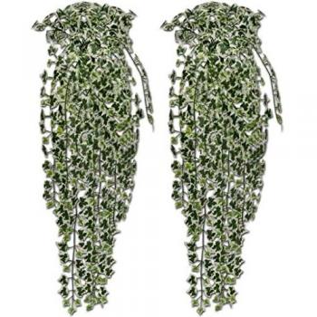 vidaXL 2X Hiedra Variegada Artificial Decorativo Casa Colgante Hoja Planta 90cm