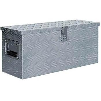 vidaXL Caja de Aluminio 76,5x26,5x33 cm Plateada Herramientas Taller Bricolaje