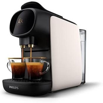 Philips L'OR Barista Sublime Capsule Coffee Machine - 0.8L, 1450W, Dual Cup Function, Satin White/Black