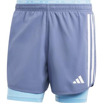 adidas Own The Run E 3S 2in1 Pantalones Cortos Hombres - Gris Azulado - XXL