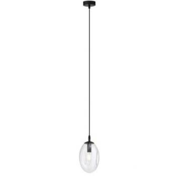 Lámpara de Suspensión Astral EPIKASA, Acero Negro con Recubrimiento de Polvo y Vidrio, 12x100x10 cm