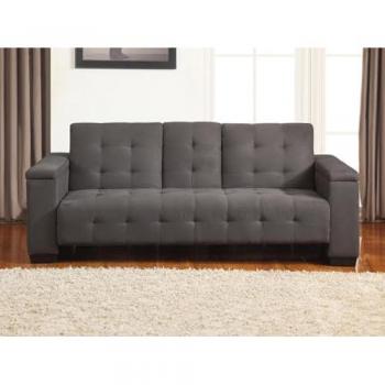 Sofá cama 3 plazas clic-clac DEVONSHIRE de microfibra - Gris