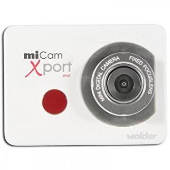 Wolder miCam Xport One - Cámara deportiva, color acero / rojo
