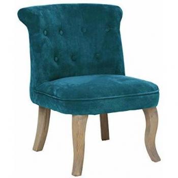 Set de 2 Sillones Pequeños Calixte de Terciopelo Azul Pato