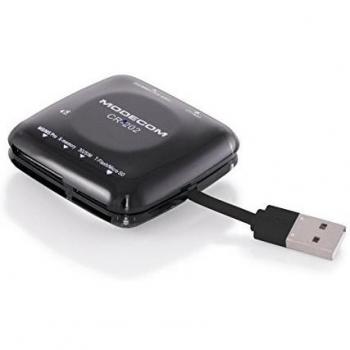 Modecom CR-202 - Lector (CF, miniSD, MMC, MS Duo, MS Micro (M2), xD, USB 2.0, Negro)
