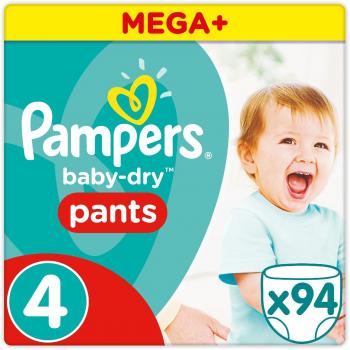 Pampers - Baby Dry Pants - Juego de 94 pañales desechables, talla 4