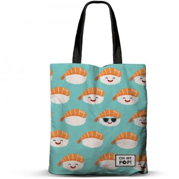 BOLSO SHOPPING NIGIRI OH MY POP! - Bolsa de Compra Turquesa con Diseño Fanático