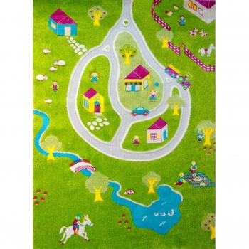 Little Helper IVI - Alfombra de juego 3D, diseño de granja, 134 x 180 cm, multicolor / amarillo