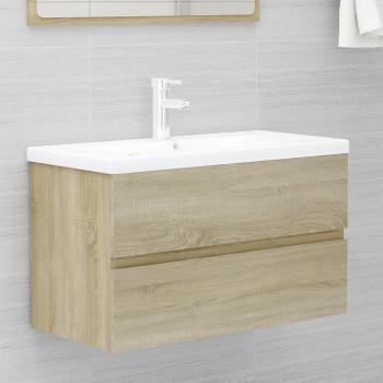 Mueble con lavabo de aglomerado roble Sonoma