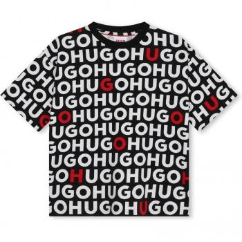 Camiseta de niño estampada de algodón Hugo G00013