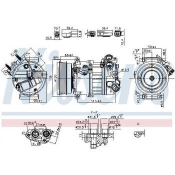 Compresor de aire acondicionado NISSENS 890593