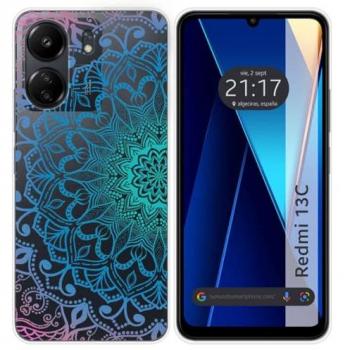 Funda Silicona Transparente Mandala para Xiaomi Redmi 13C